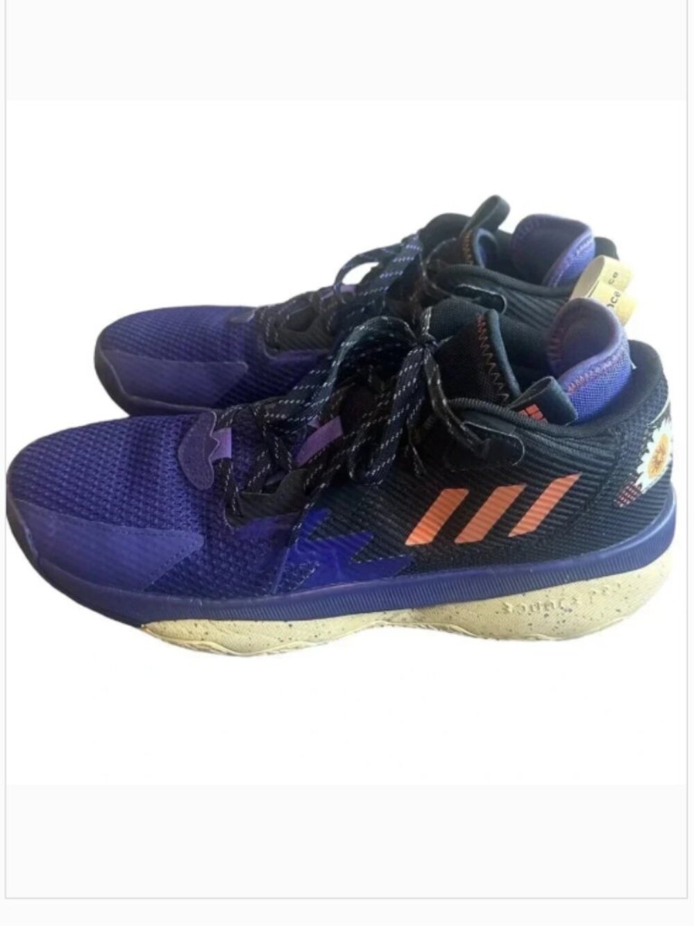 Adidas Dame 8 Basketball Sneakers Tennis Shoes Black Excellence Size 10.5 Men's